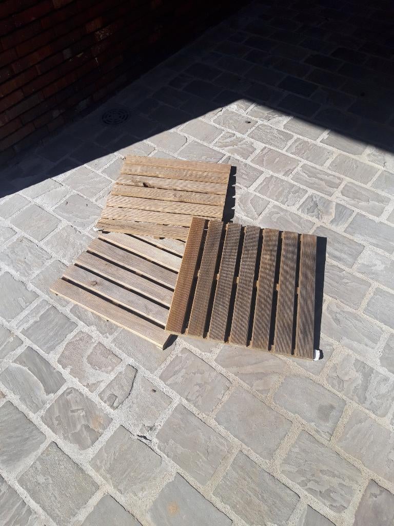 Carreaux en bois 50x50cm. 40 euros/10 pièces, Neuf, Carrelage de sol, Enlèvement, 5 à 10 m²