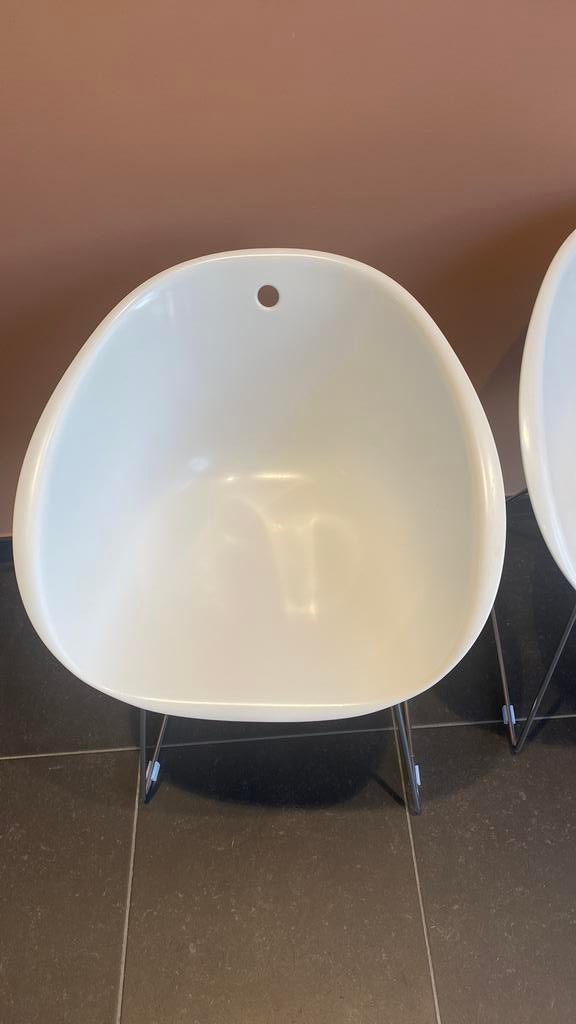 Design stoelen Pedrali -5 stuks, Maison & Meubles, Chaises, Strak, Synthétique, Enlèvement, Blanc