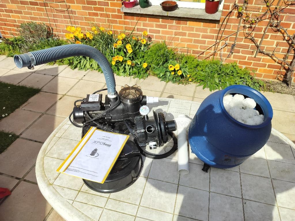 Filtre à sable avec pompe pour piscine hors sol, Tuin en Terras, Zwembad-toebehoren, Ophalen, Zo goed als nieuw, Zwembadpomp