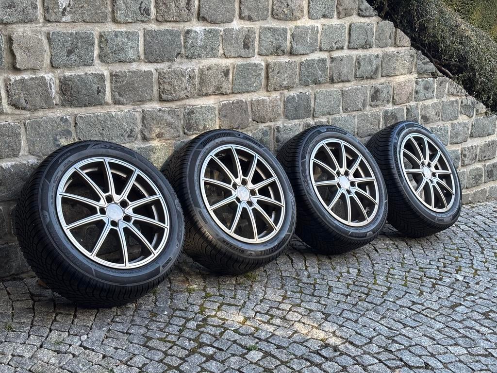 Jantes + pneus 18” RC Design + Bridgestone Blizzak, Autos : Pièces & Accessoires, Pneus & Jantes, Véhicule de tourisme, Enlèvement