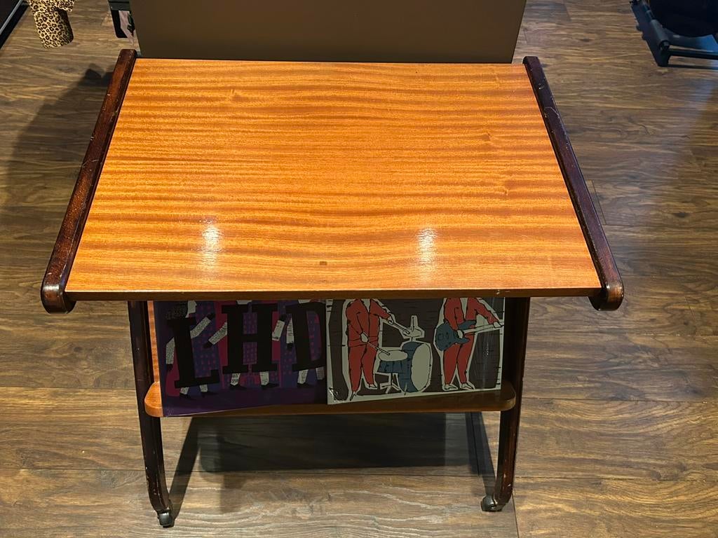 Bijzettafel voor platendraaier, Ophalen, Gebruikt, 60 cm of meer, Rechthoekig