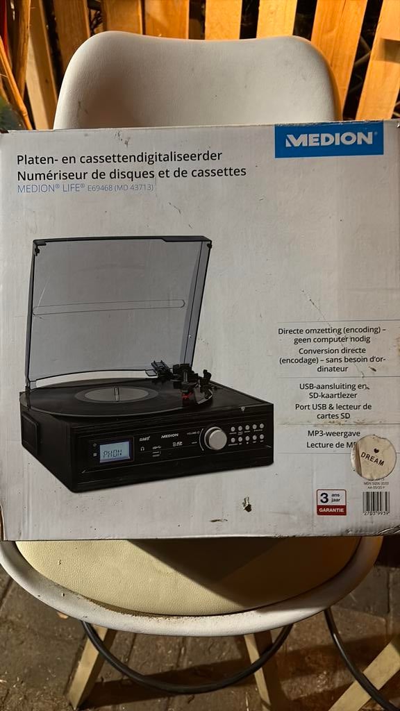 Medion platenspeler digitaliseren, Enlèvement, Comme neuf, Tourne-disque
