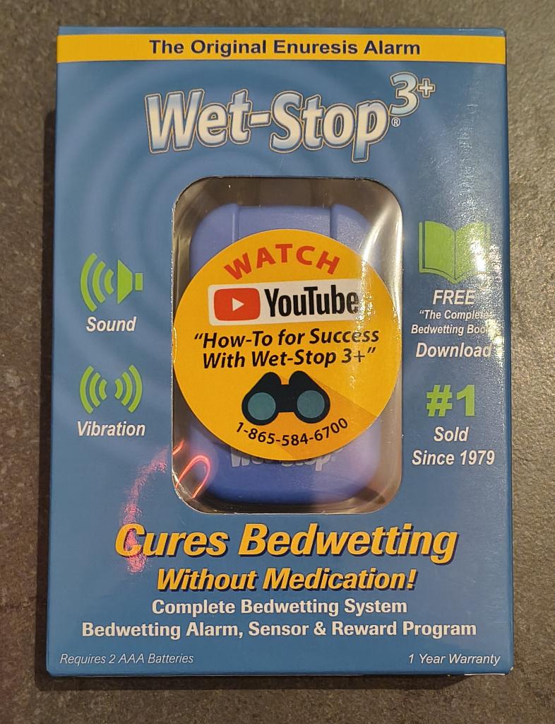 Wet-Stop 3 Blauw bedplassenalarm Plaswekker, Kinderen en Baby's, Ophalen of Verzenden, Nieuw