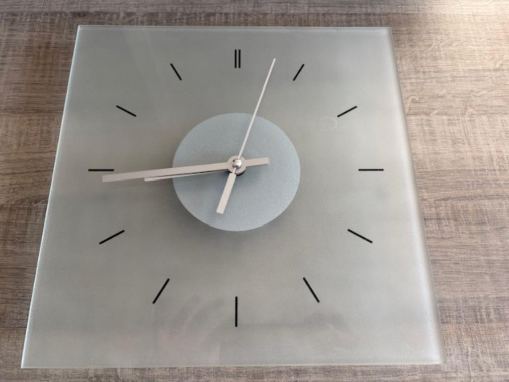 Glazen wandklok, Ophalen, Gebruikt, Analoog, Wandklok