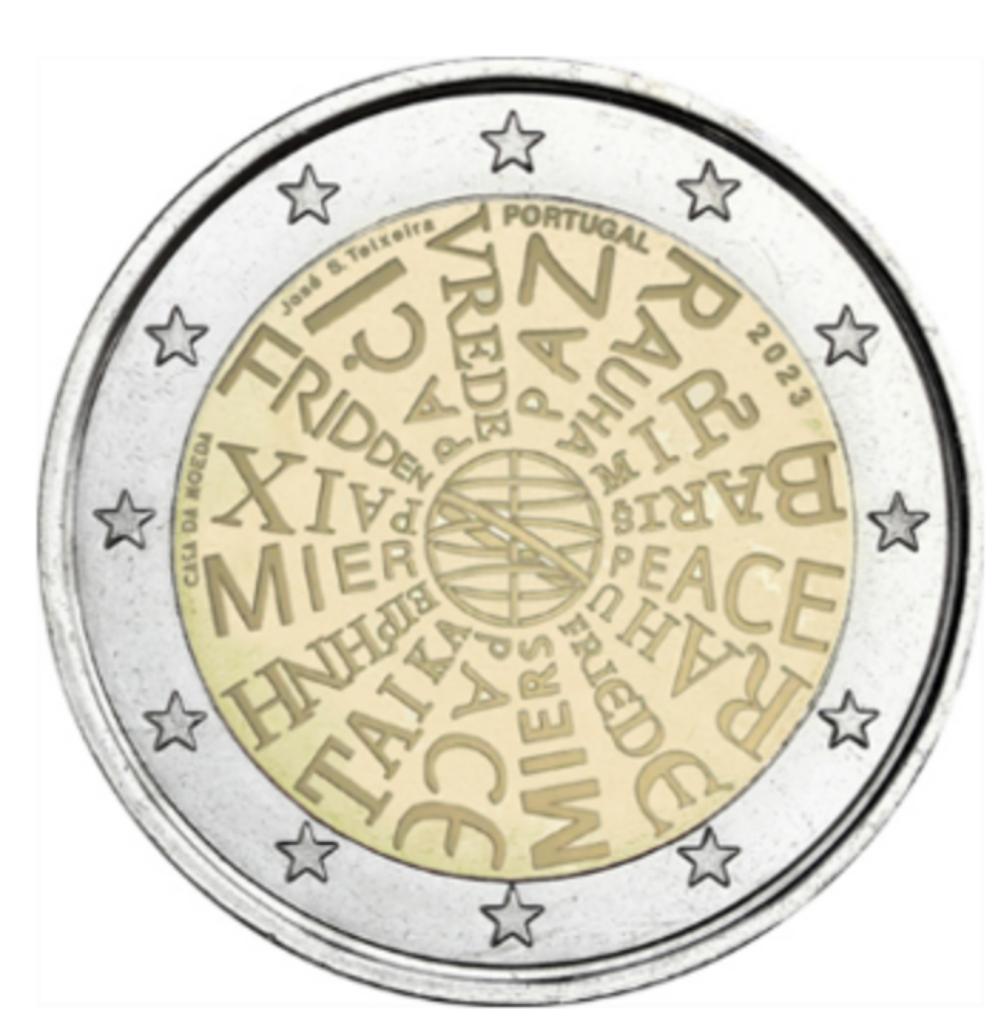 2 euros Portugal 2023 Paix entre les peuples, Timbres & Monnaies, Monnaies | Europe | Monnaies euro, Enlèvement ou Envoi, Portugal