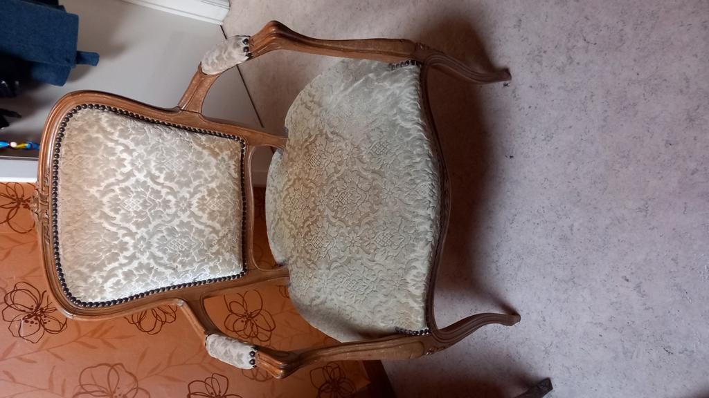 2 louis XV zeteltjes, Huis en Inrichting, Fauteuils, Ophalen, Zo goed als nieuw