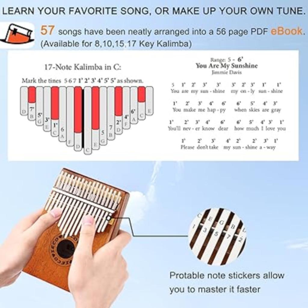 Piano à pouce portable Kalimba LIVRAISON RAPIDE ET GRATUITE, Neuf, -, -, IECO