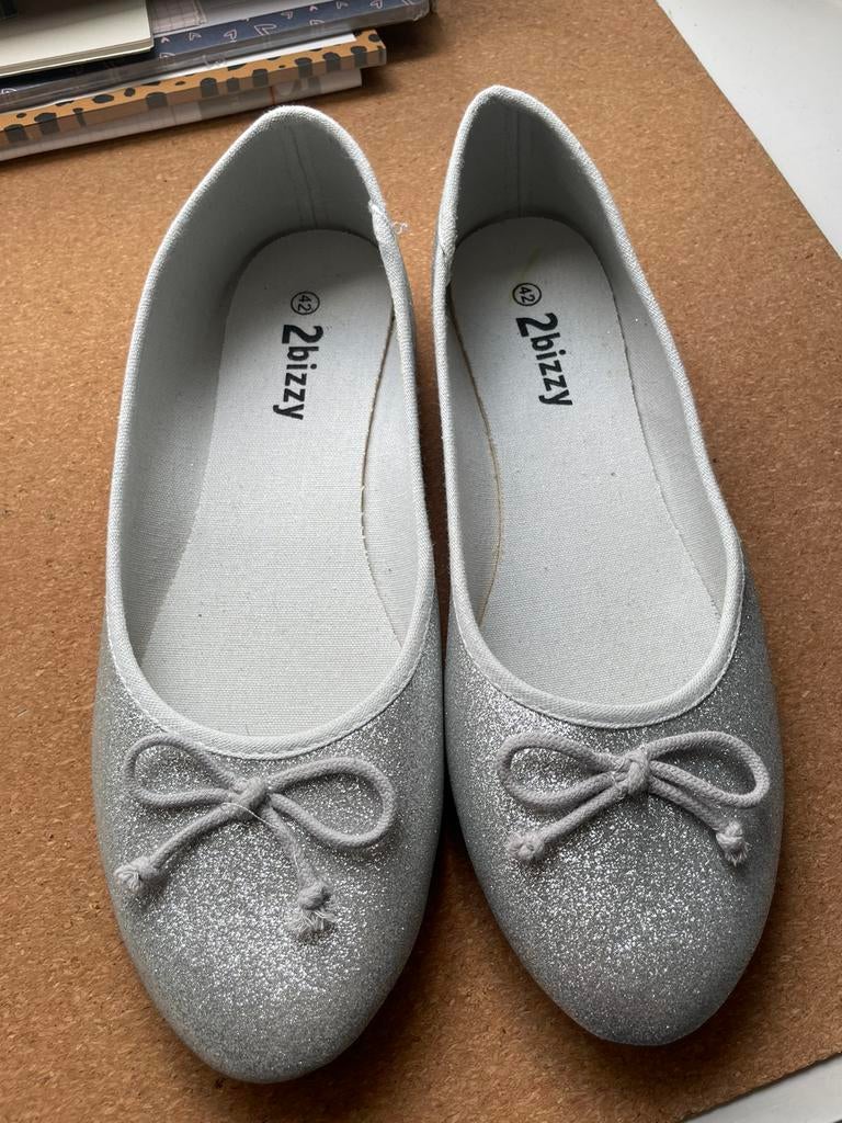 Ballerina’s, zilveren in maat 42, merk 2 Bizzy, Autres couleurs, 2 Bizzy, Comme neuf, Enlèvement