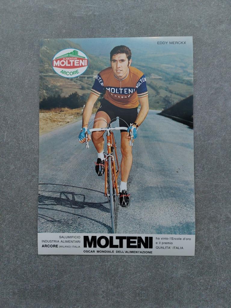 Grande carte Eddy Merckx - Molteni, Enlèvement ou Envoi, Comme neuf, Cartes de joueur