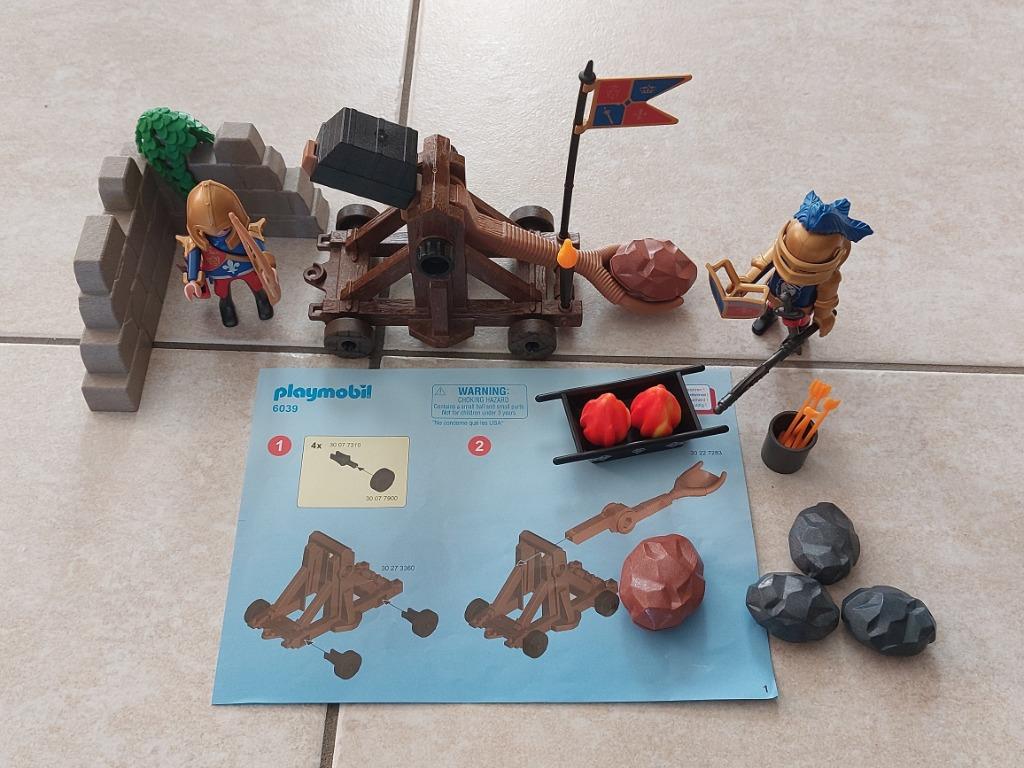 Playmobil 6039 - Chevaliers et catapulte, Enlèvement, Comme neuf, Ensemble complet