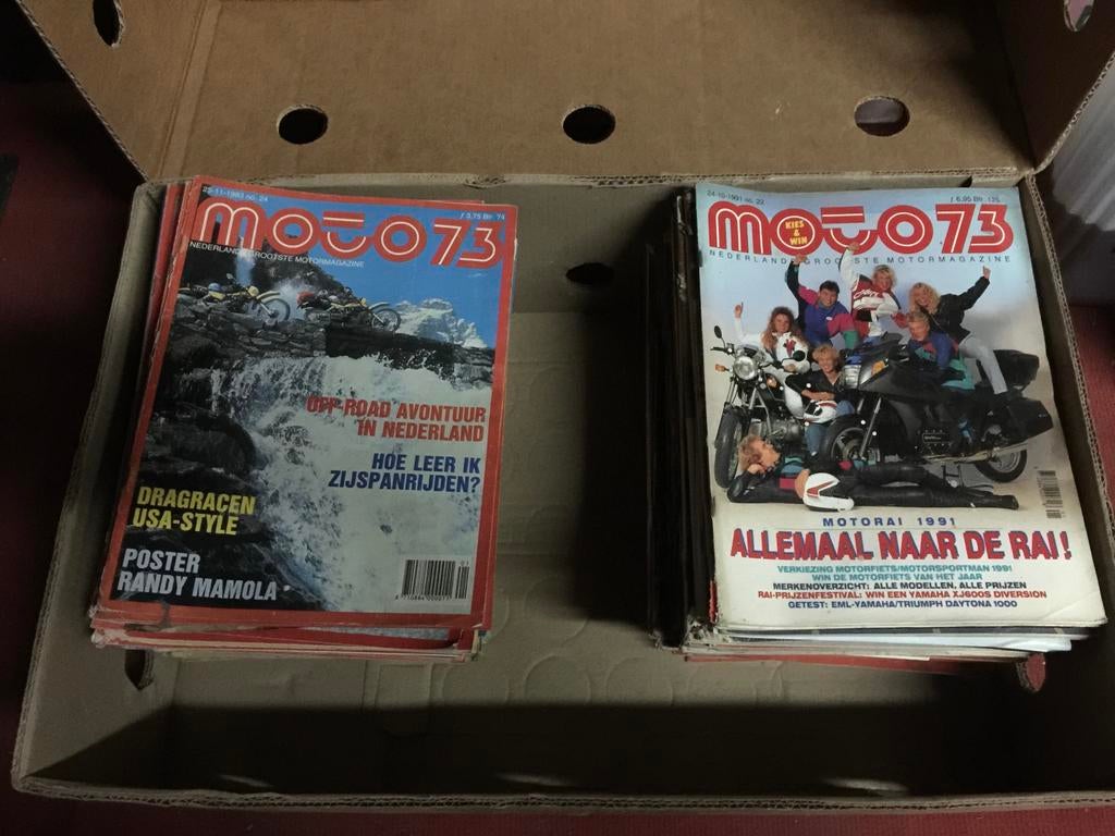 116 Tijdschriften van moto 73 van de jaren 1974 tot 2001, Boeken, Tijdschriften en Kranten, Zo goed als nieuw, Ophalen