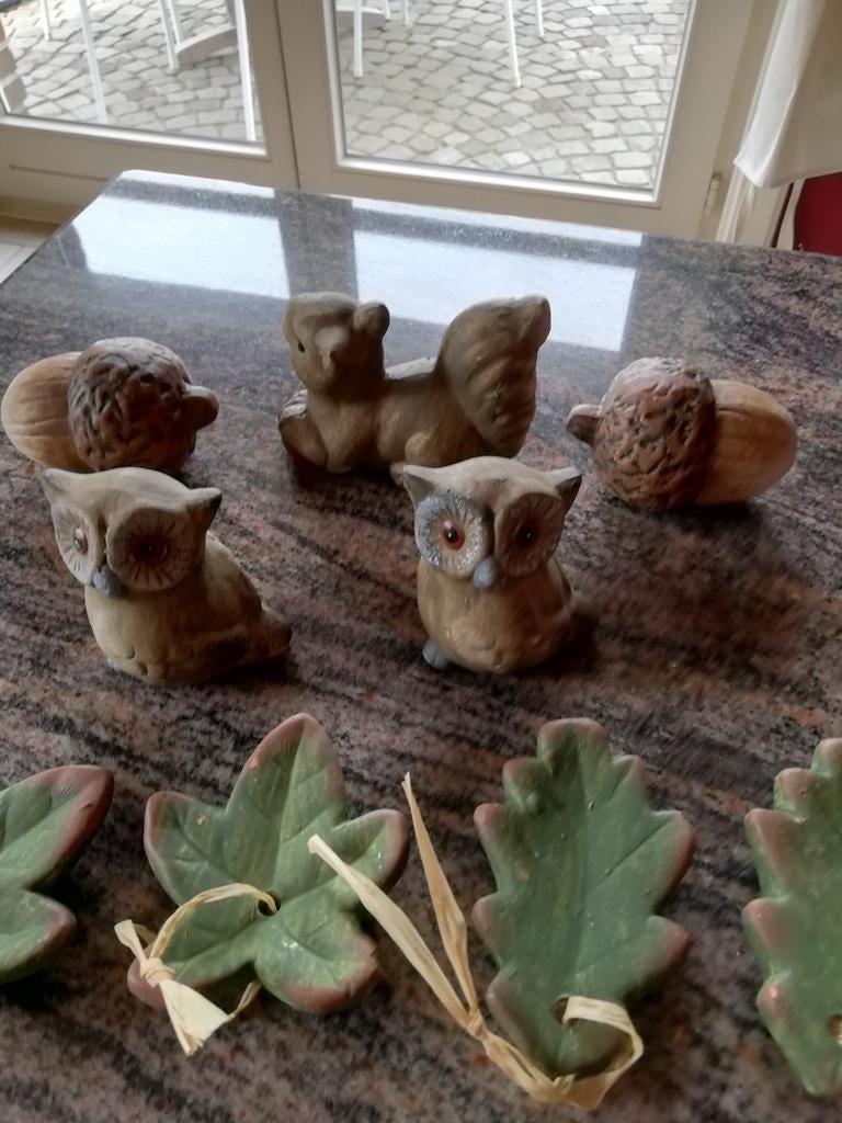 Dierenfiguurtjes met herfstbladeren, Ophalen of Verzenden, Nieuw