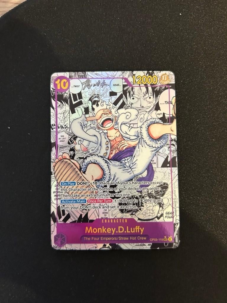 2023 One Piece OP05 EN Manga Art #119 Monkey D. Luffy, Ophalen of Verzenden, Nieuw, Losse kaart