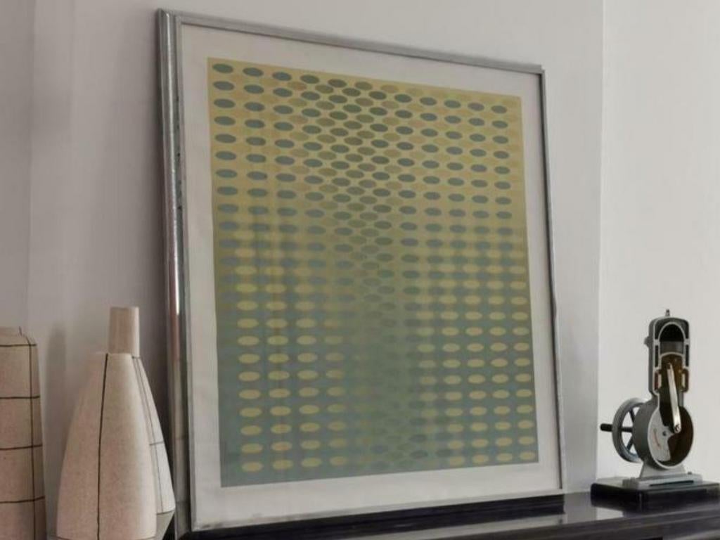 Op Art zeefdruk (optische kunst), Antiek en Kunst, Kunst | Litho's en Zeefdrukken, Ophalen
