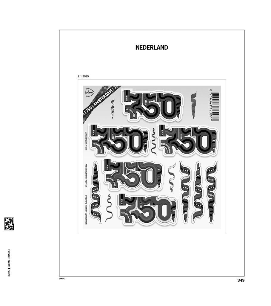 Davo de luxe Supplement Nederland 2025, Postzegels en Munten, Verzenden