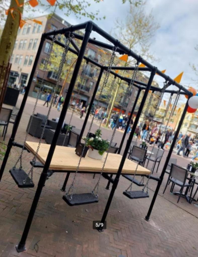 Schommel tafel terras, Tuin en Terras, Ophalen, Zo goed als nieuw, Rechthoekig