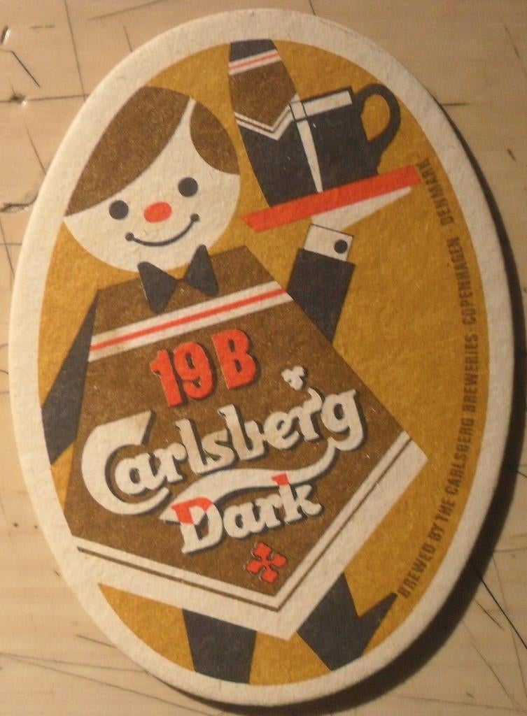 Sous-bock Carlsberg Dark, Collections, Marques de bière, Enlèvement ou Envoi, Sous-bock