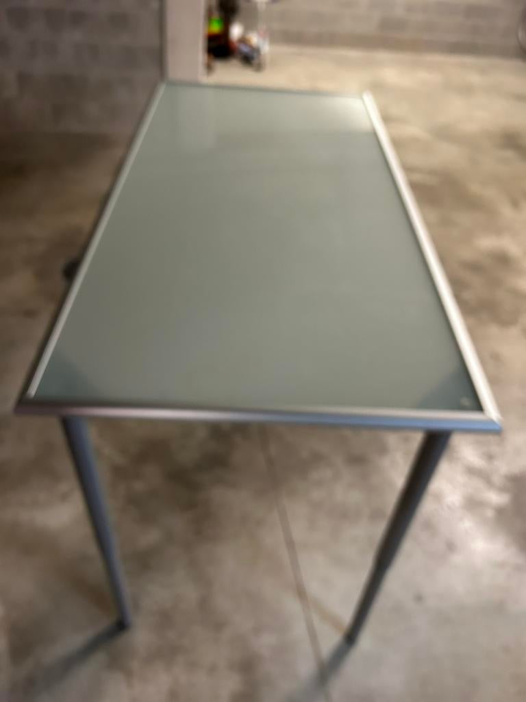 Table en verre, hauteur réglable, Maison & Meubles, Enlèvement, Comme neuf, Verre