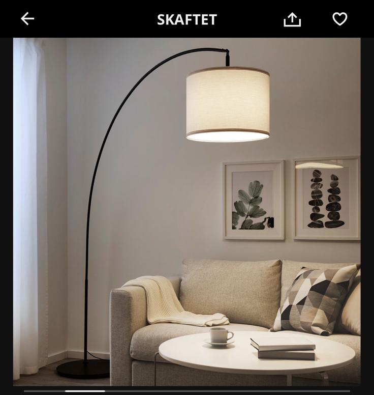 Lampadaire Demi lune Ikea, Maison & Meubles, Lampes | Lampadaires, Comme neuf, Enlèvement, 200 cm ou plus, Métal