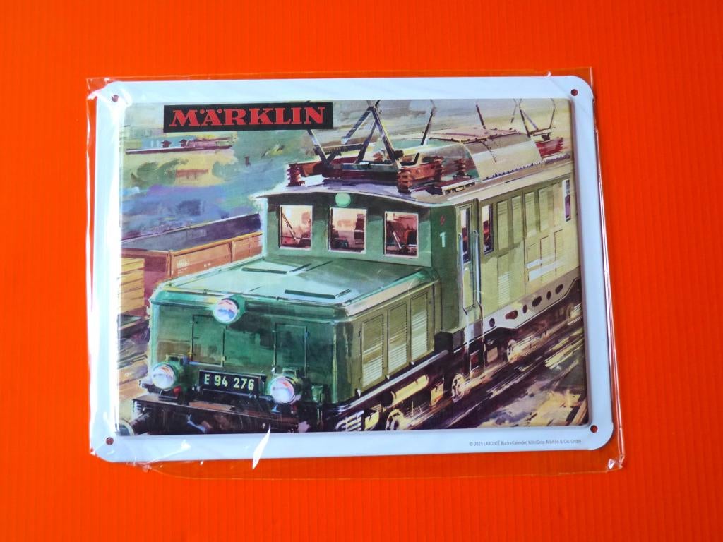 PLAQUE METALLIQUE MÄRKLIN - CROCODILE DB 94 276 - réf. 3022, Collections, Enlèvement ou Envoi, Comme neuf, Train, Modèle réduit