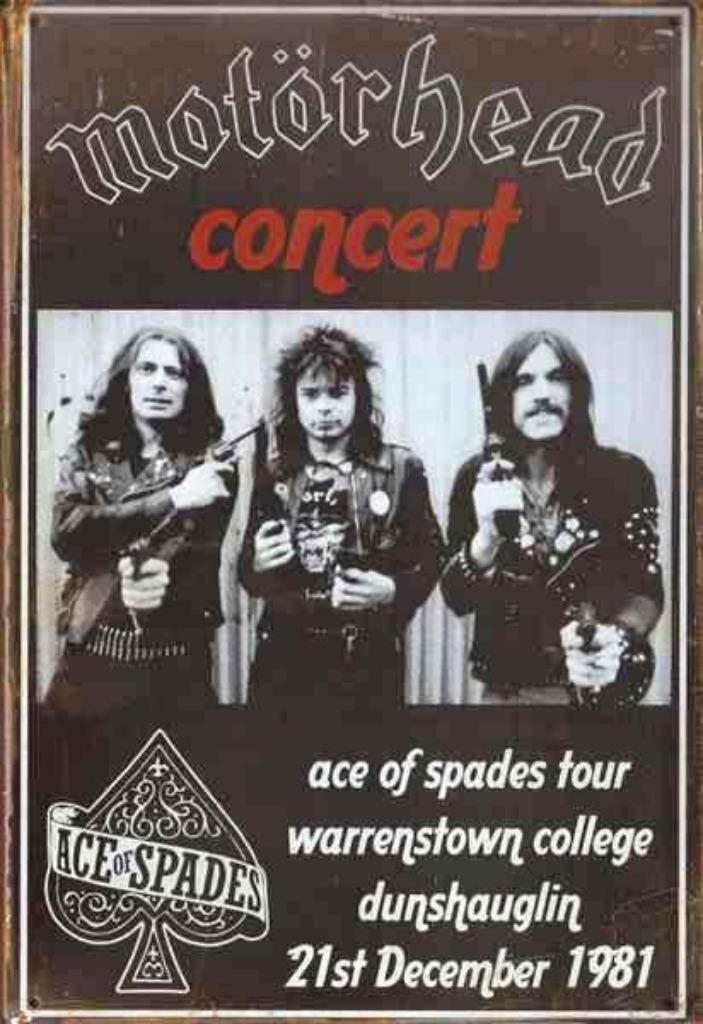 Metalen rusty-old vintage look wandplaat Motörhead Concert, Verzamelen, Ophalen of Verzenden, Nieuw, Reclamebord