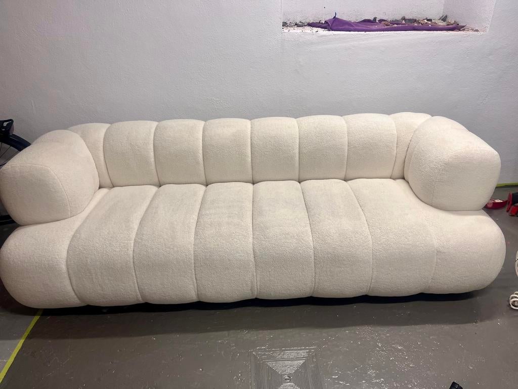 3 zit bouclé - Flamant - beige, Ophalen, Driepersoons, 75 tot 100 cm, Zo goed als nieuw