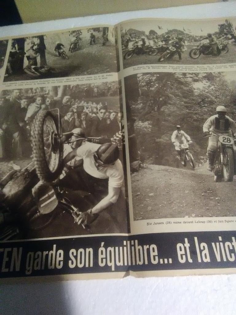 Ancien poster 'moto grand prix de Belgique 1950, Enlèvement ou Envoi, Utilisé, Affiche, Image ou Autocollant