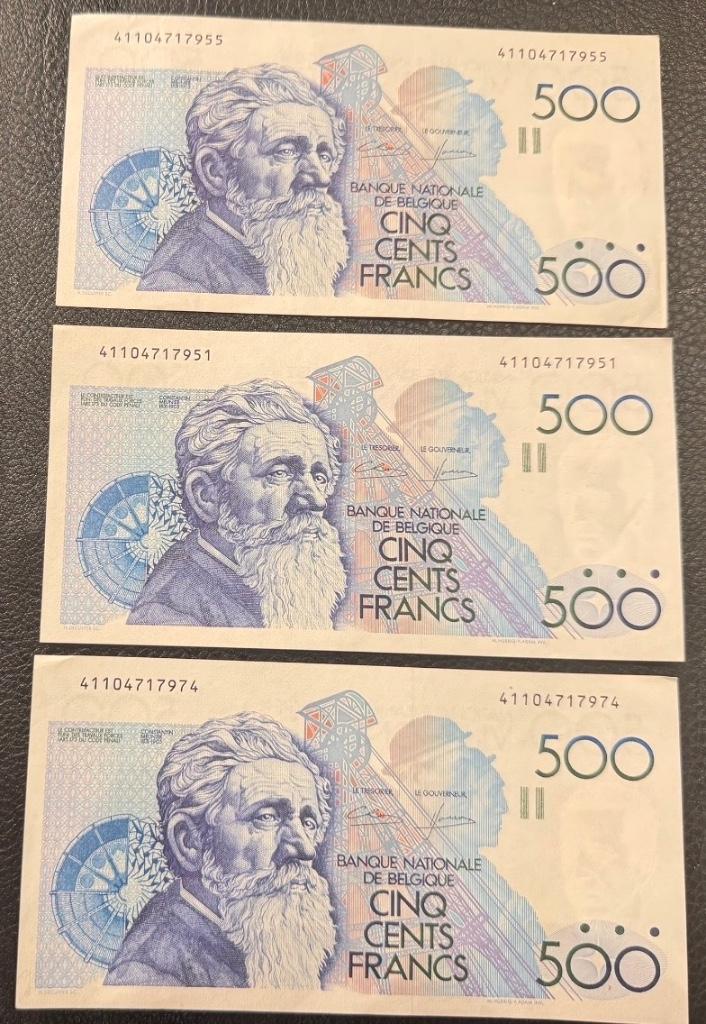 Setje UNC 100 Belgische frank, Postzegels en Munten, Bankbiljetten | België, Ophalen of Verzenden, Setje