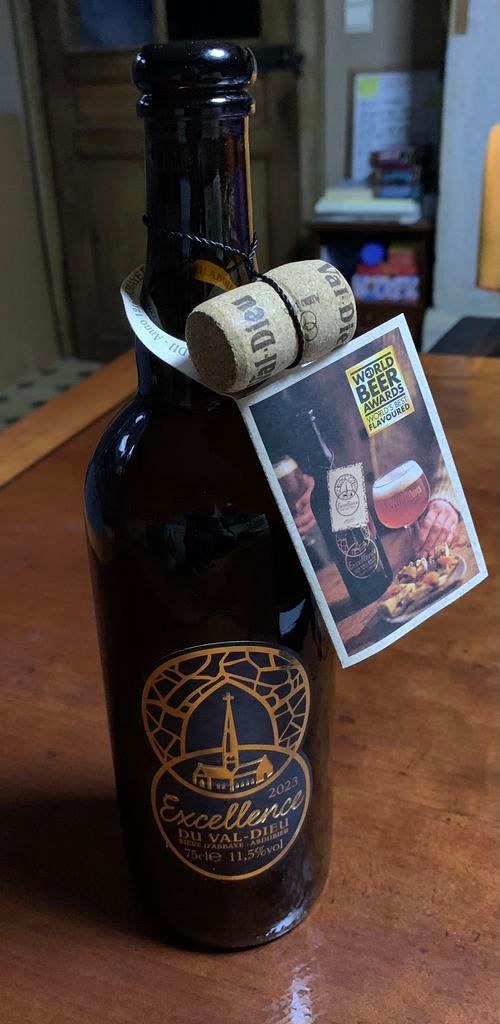 Bouteille d'excellence Val Dieu. Article de collection, Collections, Enlèvement ou Envoi, Comme neuf, Bouteille(s), Autres marques