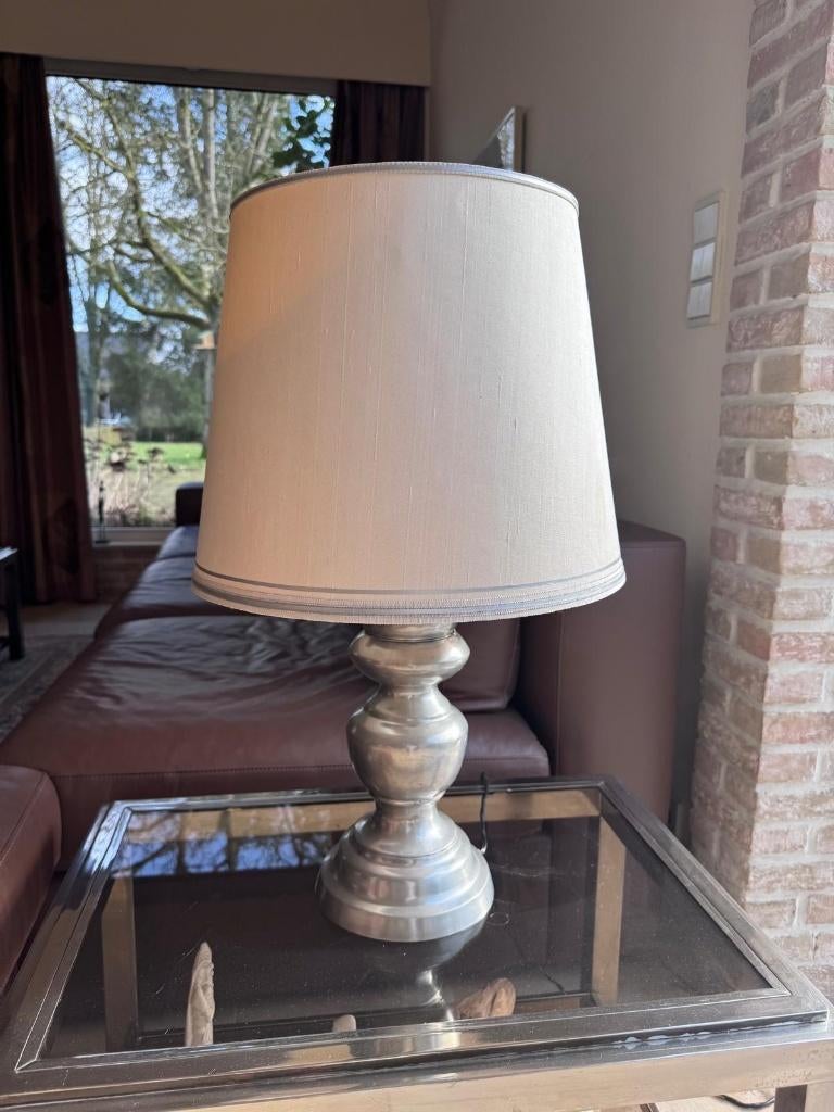 Lampe en étain, Maison & Meubles, Enlèvement, Comme neuf