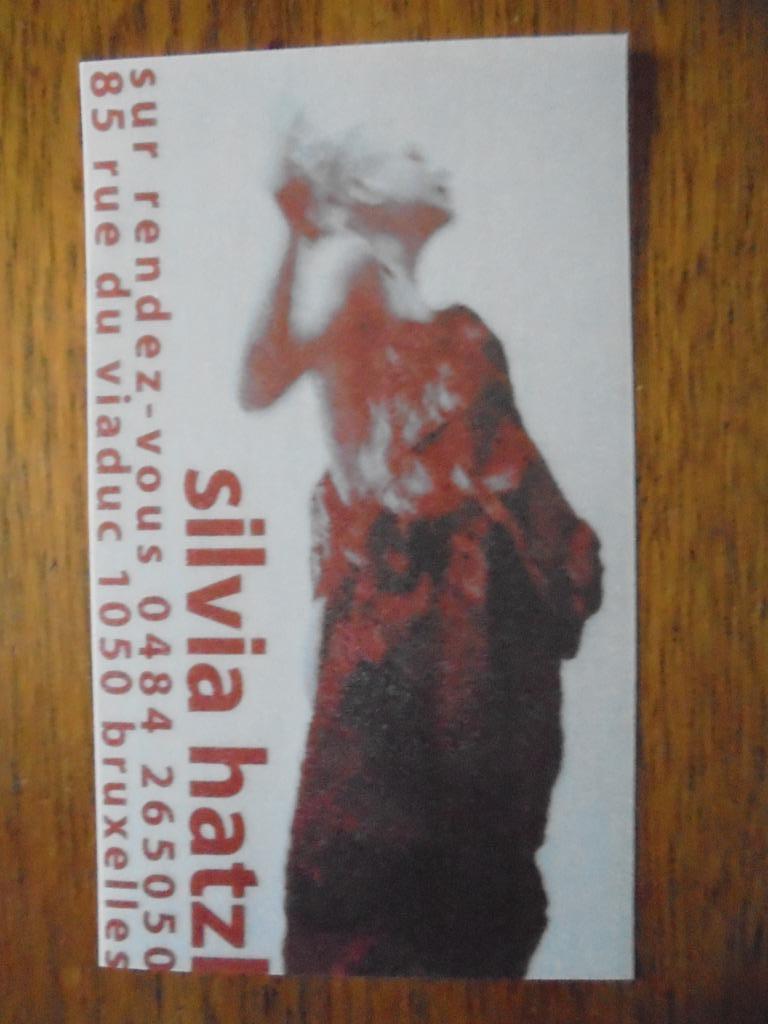 Vintage adreskaartje van artieste SILVIA HATZL, Ophalen of Verzenden, Nieuw