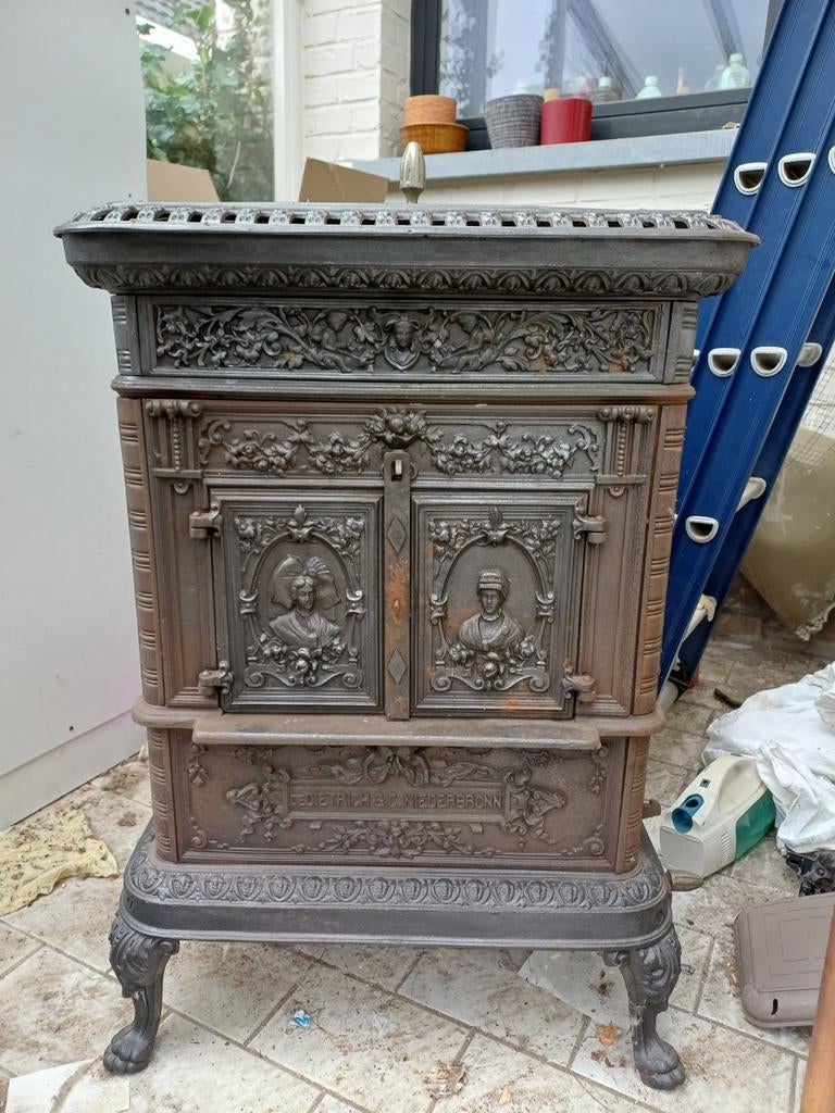 Poêle à bois ancien en fonte, Dietrich&Niederbronn, Enlèvement, Poêle à bois