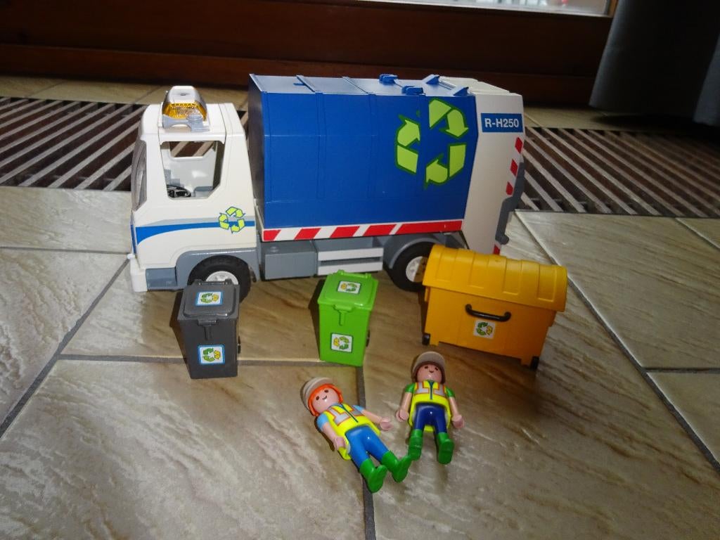 Playmobil vuilniswagen, Kinderen en Baby's, Speelgoed | Playmobil, Ophalen of Verzenden, Zo goed als nieuw, Complete set