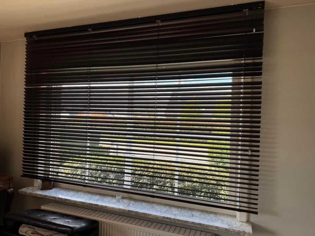 3 bruine jaloezieën/lamellen, Ophalen, Gebruikt, Bruin, 200 cm of meer