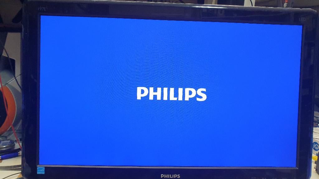 jw1397: Monitor LCD scherm 19,7" philips 197E3L, Computers en Software, Gebruikt, Ophalen of Verzenden, DVI, LED