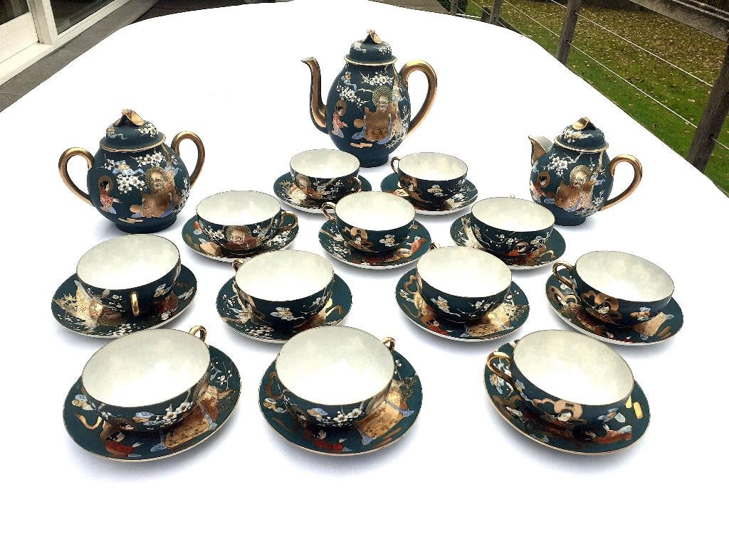 Antiek japans satsuma thee servies, Antiek en Kunst, Ophalen