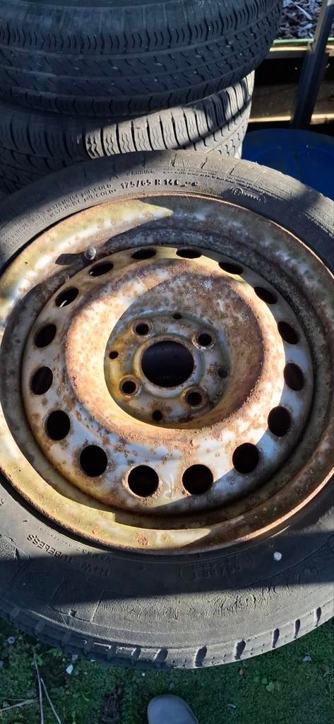 3 jantes en tôles vw caddy 2001, 14 pouces, Pneus et Jantes