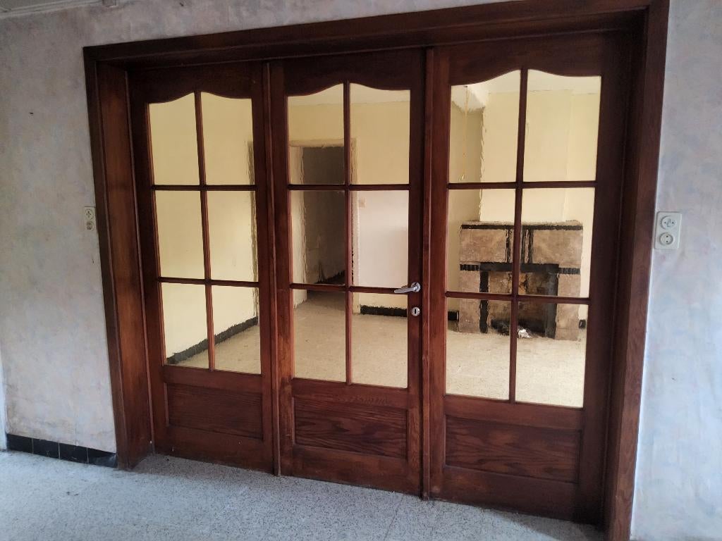 Belle porte triptyque d'époque Art Déco vintage, Bricolage & Construction, Fenêtres & Moustiquaires, Utilisé, Porte intérieure