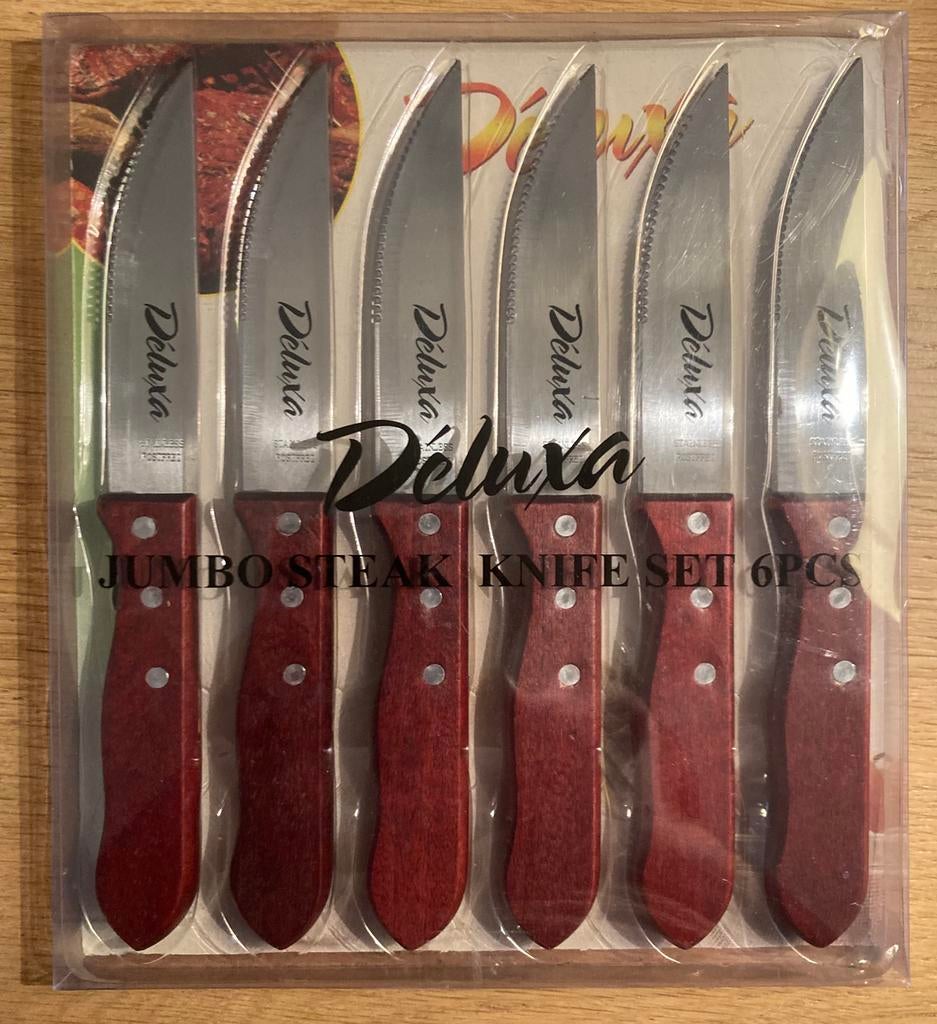 6 steakmessen, Huis en Inrichting, Keuken | Bestek, Ophalen of Verzenden, Zo goed als nieuw