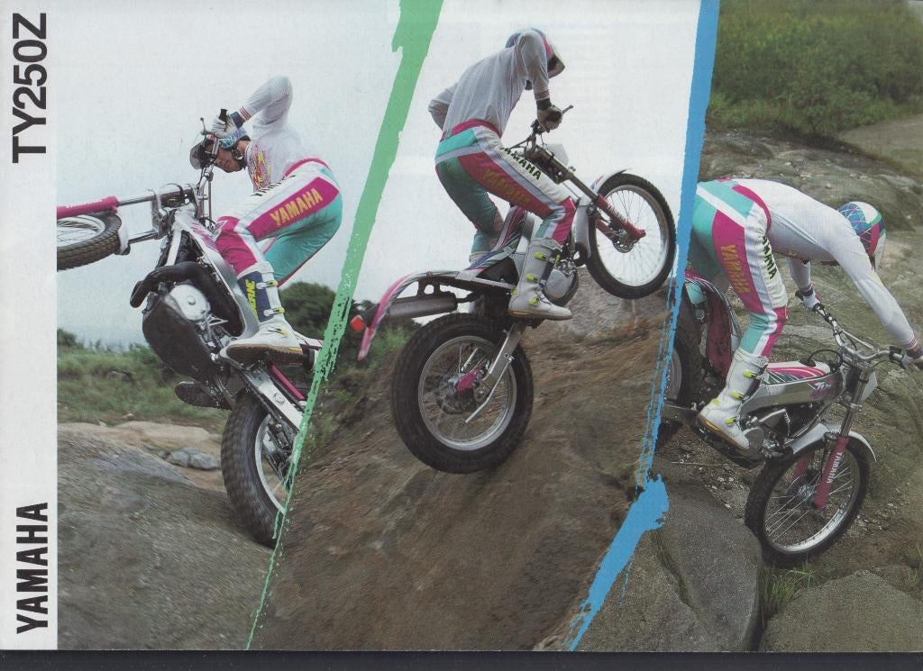 1993 Moyo Yamaha TY250Z Trial brochure publicitaire, Livres, Motos, Utilisé, Envoi