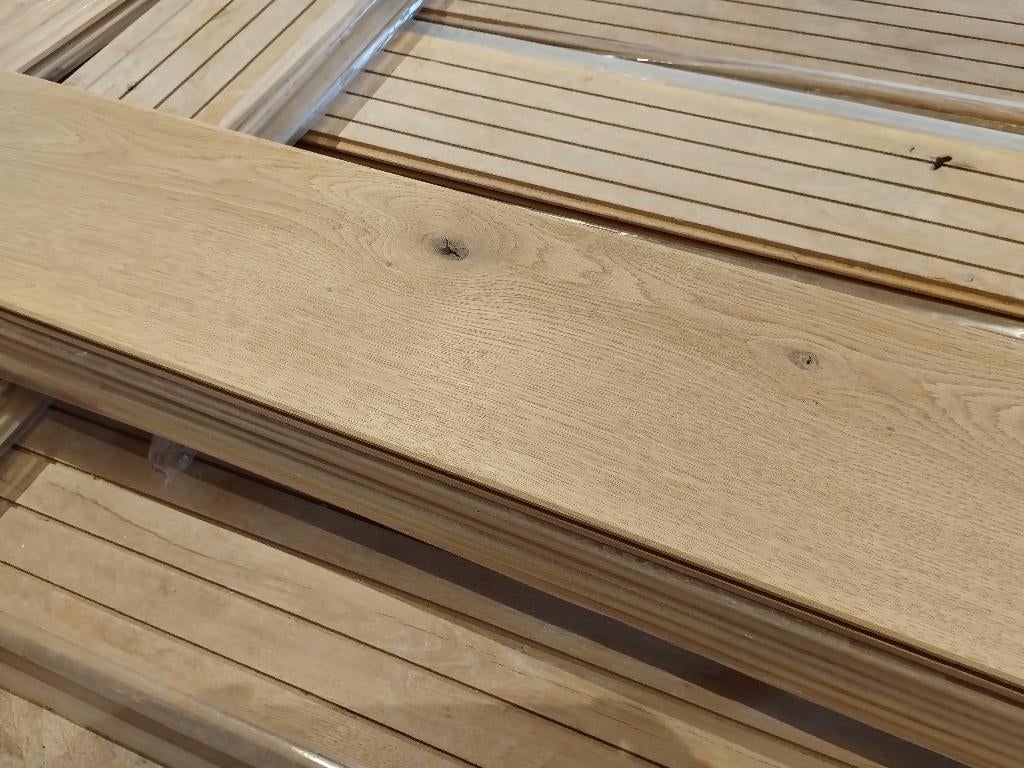 Vends parquet chêne massif, Neuf, Massif, rustique, brut, Parquet, Enlèvement