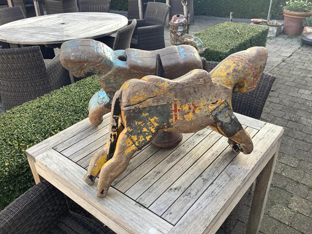 Prachtige Carrousel paarden ,jaren 1830/1900 !, Ophalen of Verzenden