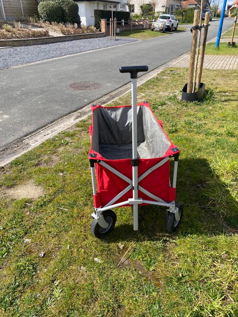 Chariot rouge Brunner, Caravanes & Camping, Chariots, Comme neuf, Enlèvement