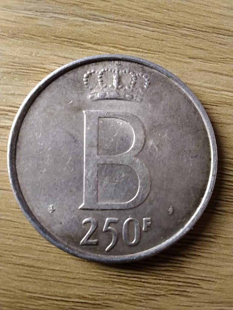 Pièce 250 francs Belgique - argent - version en néerlandais, Timbres & Monnaies, Enlèvement ou Envoi, Argent