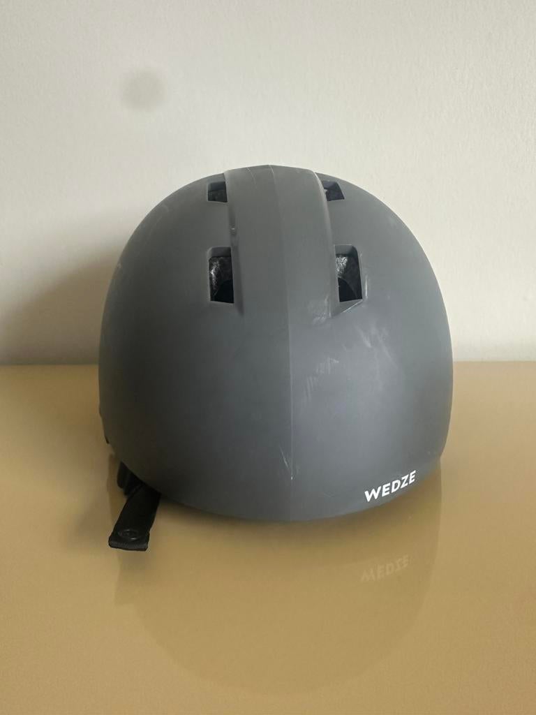 Skihelm Wedze Decathlon grijs 56-59 cm, Ophalen of Verzenden, Gebruikt