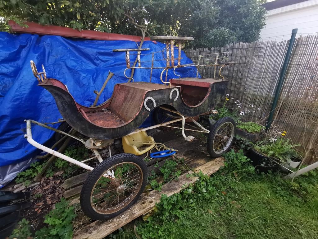 Caleche métallique 4 places, Dieren en Toebehoren, Rijtuigen en Koetsen