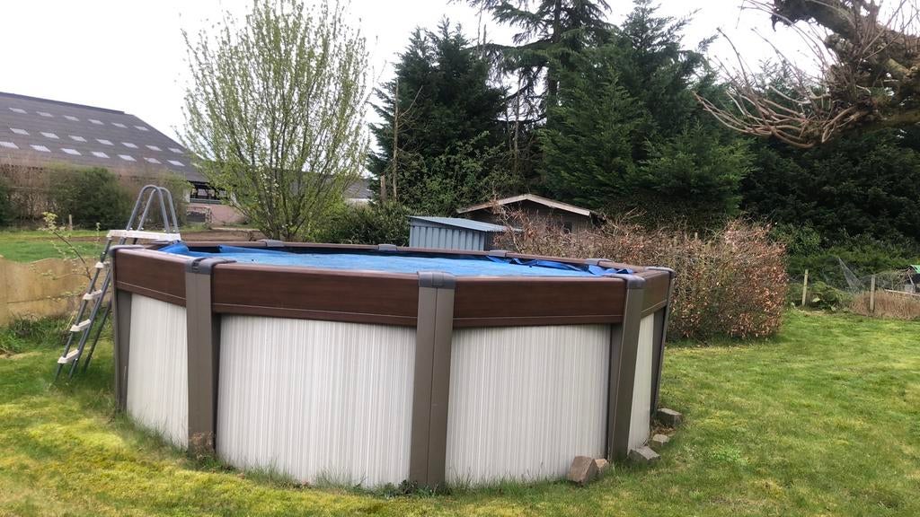 Volledig zwembad met installatie, Jardin & Terrasse, Piscines, Enlèvement, Utilisé, Piscines hors sol