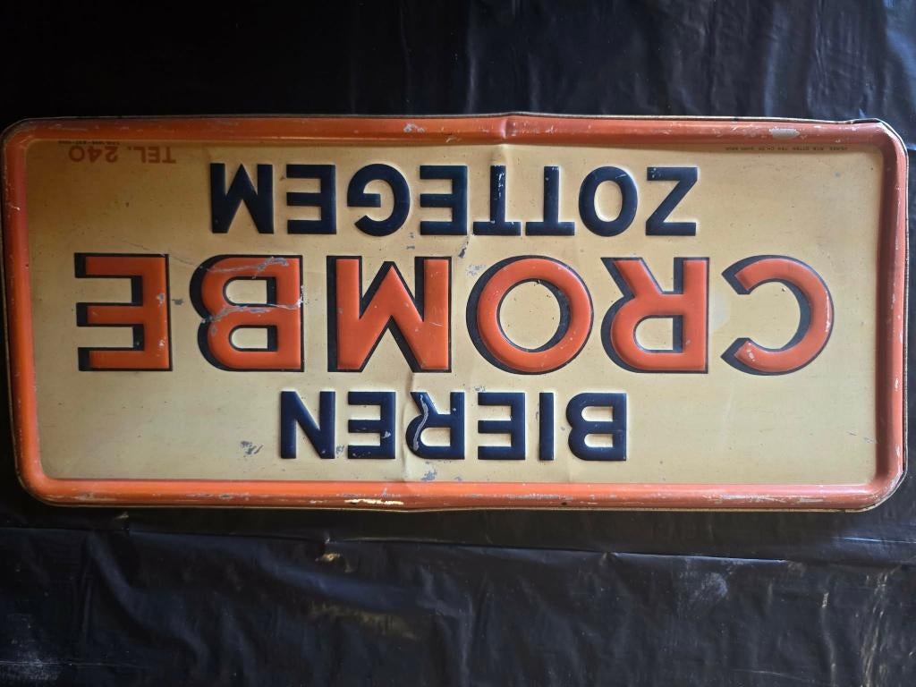 Panneau d'affichage des bières Crombe, Enlèvement ou Envoi, Utilisé, Panneau publicitaire