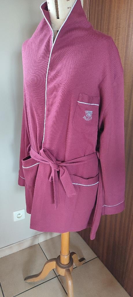 Peignoir " Homme" Bordeau, Kleding | Heren, Pyjama's, Nieuw, Maat 52/54 (L), Ophalen of Verzenden