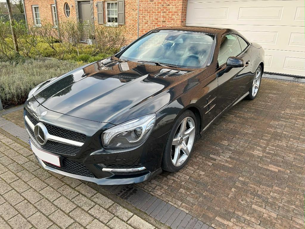 Zeer lage KM verzorgde Mercedes SL350, Autos, Cuir, Euro 5, Achat, Volant chauffant